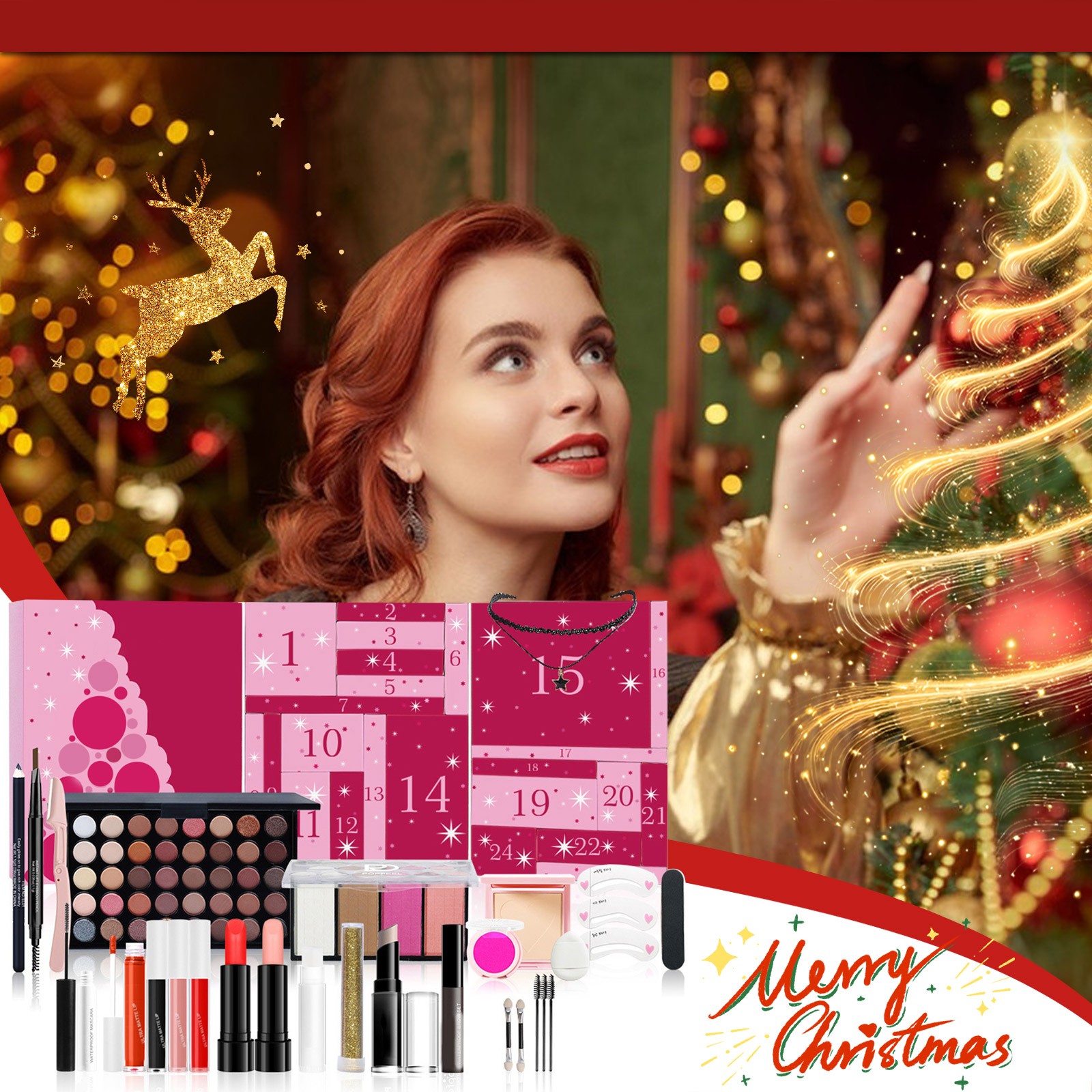 Makeup Beauty House - Dziewczęcy makijaż kalendarz adwentowy niespodzianka pudełko