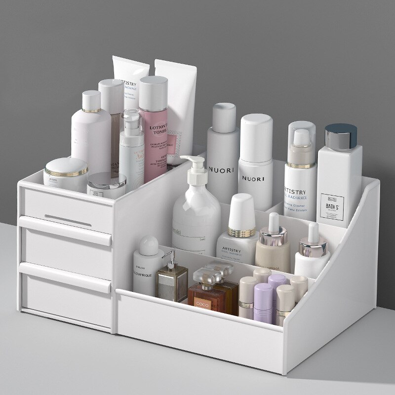 Beauty Makeup Desk - NOWY 1 szt. Biały Plastikowy Organizer